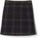 French Toast Big Girl's Adjustable Waist Plaid Two Tab Scooter Plaid Skirt - Green