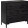 vidaXL Solid Wood Pine Black Chest of Drawer 74.9x70.1cm