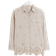 River Island Women's Stone Linen Blend Broderie Detail Shirt - Beige