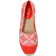 Michael Kors Kendrick Toe Cap Flats Optic - White/ Spiced Coral