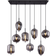 Globo Lighting Blacky Black/Smoke Pendant Lamp 120cm