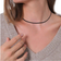 Elli Choker Necklaces - Silver/Black