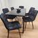 Kosy Koala Room Black Dining Set 70x134cm 7pcs