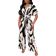 Shein Slayr Allover Print Batwing Sleeve Belted Jumpsuit