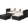 Bigzzia 5 Piece Outdoor Lounge Set, 1 Table incl. 2 Sofas