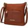 MKF Collection Nala Vegan Color Block Leather Women Shoulder Bag - Cognac Brown