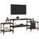 vidaXL 157x35x52 Smoked Oak TV Bench 157x52cm