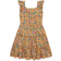 Polo Ralph Lauren Girl's Micro Floral-Print Ruffle Dress - Tropical Woodblock With Dark Pink