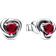 Pandora July True Eternity Circle Stud Earrings - Silver/Red