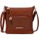 MKF Collection Nala Vegan Color Block Leather Women Shoulder Bag - Cognac Brown