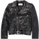 Celine Studded Belted Textured-Leather Jacket - Black