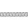 Jewelco London Iced Encrusted Cuban Curb Chain Bracelet - Silver/Transparent