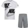 Nike Little Boy's Split Futura Swoosh T-shirt & Shorts Set 2-piece - Carbon Heather