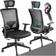 tectake 360° Swivel Function Black Office Chair 130cm