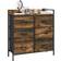 Homcom Bedroom Brown/Black Chest of Drawer 79x85cm