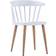 vidaXL Dining White Kitchen Chair 75cm 4pcs