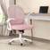 Bigzzia Mid-Back Mesh Pink Office Chair 98cm