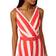 Adrianna Papell Striped Midi Dress - Red/White