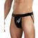 Male Power Men 390-003 Liquid Onyx Faux Leather Jockstrap Black S/M