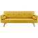 GRS Seatle With Bolster Cushions Mustard Linen Sofa 191cm 3 Seater