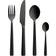 Aida Raw Black Matt Cutlery Set 16pcs