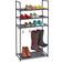 Relaxdays 4 Levels Black Shoe Rack 60x119cm