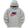 Nike Men's Club Fleece Pullover Hoodie - Dark Grey Heather/Light Smoke Grey/Safety Orange