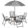 OutSunny 84B-688 Patio Dining Set, 1 Table incl. 4 Chairs