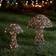 Lights4fun Mushroom Brown Ground Lighting 40cm 2pcs