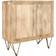 2 Door Light Gold Sideboard 90x80cm