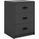 URBN Living Bedroom Black Bedside Table 34x40cm