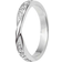 T.H.Baker Twist Wedding Ring - White Gold/Diamonds