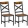 Vasagle Industrial Style Ergonomic Design Rustic Brown/Black Kitchen Chair 95.5cm 2pcs