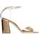 Jimmy Choo Saeda 85 Metallic Leather - Gold Crystal Honey