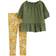 Carter's Peplum Top & Floral Legging Set 2-piece - Green/Yellow