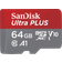 SanDisk Ultra Plus microSDXC Class 10 UHS-I U1 V10 A1 150MB/s 64GB +SD adapter