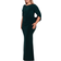 Betsy & Adam Miriam Long Jersey Draped Back Gown Plus Size - Forest