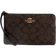 Coach Large Corner Zip Wristlet In Signature Canvas - Gold/Brown Black