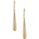 DKNY Pavé Stripe Linear Earrings - Gold/Transparent