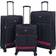 Infinity Leather Travel Suitcases - Set of 3