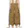 The Attico Tan Long Cargo Pants - Cachi