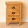 Roseland Furniture Lanner Oak Brown Bedside Table 35x42cm