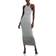 Alexander Wang Distressed Edge Maxi Dress - Light Grey