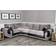 Furnishings For Less UK Large Portland Black Sofa 335cm 5 Seater