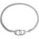 Bling Jewelry Rock Large Handcuff Necklace - Silver