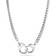 Bling Jewelry Rock Large Handcuff Necklace - Silver