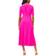 MSK Three Ring Keyhole Neck Belted Midi Dress - Pink