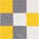 THE RUGS Area Rug Grey, White, Yellow 120 x120cm