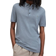 AllSaints Mode Merino Short Sleeve Polo Shirt - Dusty Blue