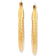 Macy's Swirled Rib Oval Hoop Earrings - Gold